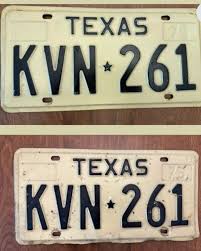 1975 Texas License Plate Vintage KVN261 Star Separator Black ...