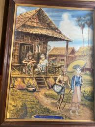 Large Vintage "Village Scene" Oil Painting - Signed? And ...