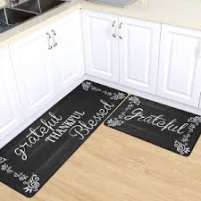 Kitchen Mats For Floor HEBE Anti-Fatigue Kitchen Mats (3-Piece Set) – Non-Slip, Waterproof Standing Mats Anti Fatigue Mats For Kitchen Floor 3 Piece