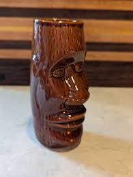 Vintage Tiki Totem Ceramic Mug Vase Easter Island Mancave ...