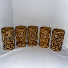 VTG Orchids Of Hawaii Amber Gold Tiki Glass “Leilani” Price ...
