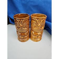 2 Germaines LUAU TIKI MUG 2000 Kc Hawaii Ceramic Barware ...