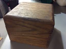 Vintage dovetail tongue and groove merchants wood file box ...