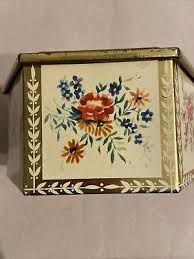 Vintage 6 sided Floral Tin, Made in West Germany Container | eBay