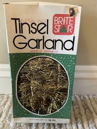 Box Of Vintage Brite Star Gold Tinsel Garland | eBay