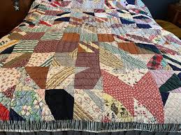 Vintage Quilt Handmade Patchwork String Quilt | eBay