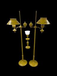 Vintage MCM Floor or Table Lamp Mid Century Yellow Tole Lamp ...