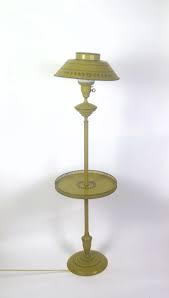 Vintage 1960s Metal Floor Lamp With Tole Shade | Chairish