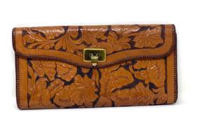 Vintage 70s GAITAN Hand Tooled Whip Stitch 14" Leather Clutch Bag Handbag MEXICO | eBay