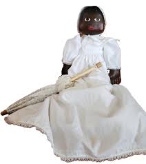 Folk Art DOLL, Black Americana, Oilcloth, Handpainted, Cloth ...