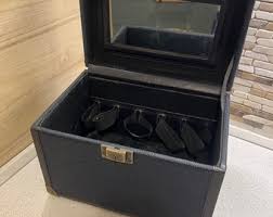 Vanity Case Travel Case Travel Bag With Pocket Black - Etsy