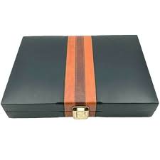 Vtg REISS Backgammon Travel Game Set Brown Tan Black Faux Leather Case 11" x 8" | eBay