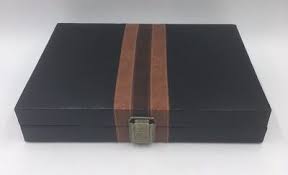 Vintage REISS Travel Size Backgammon Game-Black / Brown Leather Game Case W/Book | eBay
