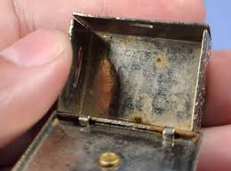 Vintage Ornate Flower Pill Box Pendant Blue Rhinestone ? 1" | eBay Australia