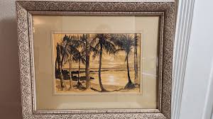 Joanne Hennes Litho Matted Golden Sunset Hawaii Art Print ...