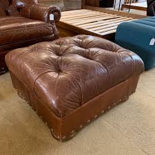 Chruchill Style Leather Chair & Ottoman – Ballard Consignment