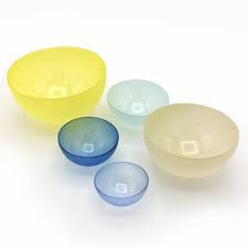 Set of 5 Glass Nesting Bowls - Small Multicolour – Alberta ...