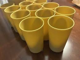 Retro Vintage Rubbermaid Yellow Pitcher +AND 12 Cups | eBay