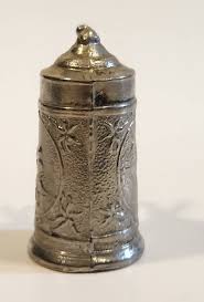 Vintage Miniature Dollhouse Sized 2" Tall Metal Beer Stein ...