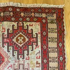 Vintage Rug 3' 6 x 4' 10 White Hand Knotted Tribal Oriental ...