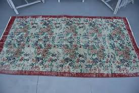 3.4x6.5 ft Accent Rug, Vintage Rug, Wool Rug, Kitchen Rug ...