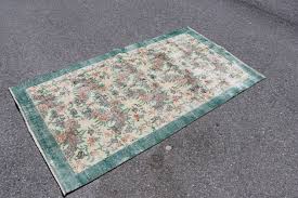 Turkish Area Rug, Vintage Rug, 3.8 X 6.7 Ft Oriental Rug ...