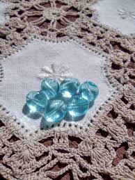 Aquamarine Blue Topaz Sea Blue Nuggets Vintage Lucite Beads ...