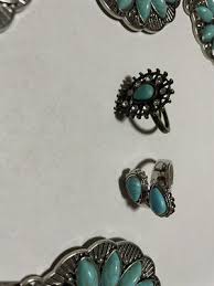 Southwestern Turquoise Necklace & Rings NICE | eBay