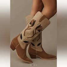 Matisse | Shoes | Matisse Cowboy Boots In Choco Croc Size 65 | Poshmark