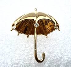 MAGNIFICENT TIFFANY & CO 18K YELLOW GOLD DIAMOND UMBRELLA ...