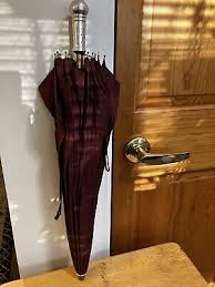 Antique Chic Sleek Sangria Carmine Red Parasol - Embossed ...