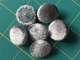 19mm Velvet Buttons Lustrous Mesh Effect Fabric Hand Covered ...