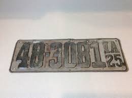 Antique Rare 1925 IOWA License Plate Tag Very Nice And ...