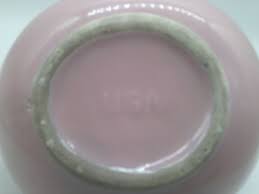 Vintage USA POTTERY Dusty Pink/Rose Handled Tilted Ball ...