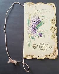 VINTAGE 1900s Greeting Card DIE CUT EMBOSSED HAND PAINTED? | eBay