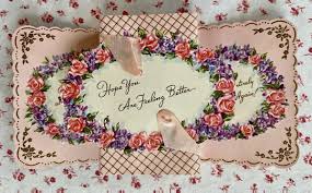 Vintage Mid Century UNUSED Die-Cut Fold-Out Get Well Greeting Card | eBay