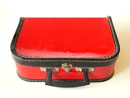 Case Red Flower Power Cosmetic Case Vintage 70s Beauty Case ...