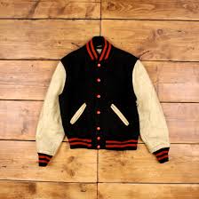 Vintage Delong Varsity Jacket M 80s Bomber USA Made Black - Etsy