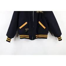 Vintage | Jackets & Coats | Vintage 5s Mens Medium Wool Leather Cape Neck Insulated Varsity Jacket Usa | Poshmark