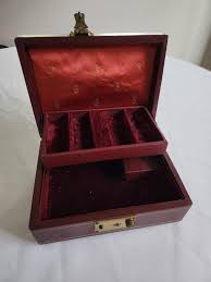 Vintage Brown & Gold Filigree Thorens Musical Jewelry Box ...