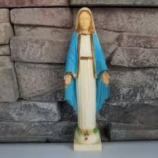Vintage | Holiday | Vtg Hong Kong Virgin Mary Statuette 5 Tall ...