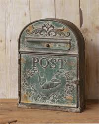 Romantic Vintage Style Tin Post Mail Box | CrossBreeze Charities