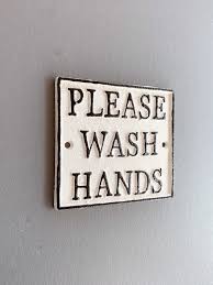 Please Wash Hands Sign, Washroom Sign, Metal Sign, Bathroom Sign - Etsy