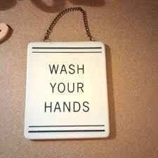 Hearth & Hand | Accents | Hearth Hand Stoneware Wash Your Hands Sign | Poshmark