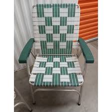 1960s Vintage Aluminum Folding Lawn Chairs Patio Beach Camping Chairs - Set of 2 | Chairish