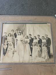 Large Antique Cabinet Card Wedding Photo in Black & White ...