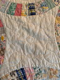 Vintage Hand-stitched Hand-quilted WEDDING RING QUILT 80”x80 ...