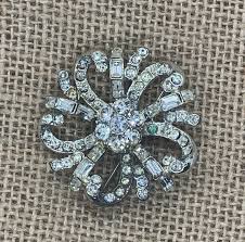 Vintage Brooch Pin, Rhinestone Brooch, Vintage Flower Brooch ...