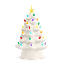 Mr. Christmas 12 in. Nostalgic Ceramic Tree - White in the ...
