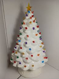 Mr. Christmas Large White 18" Light Up Bulbs Ceramic ...